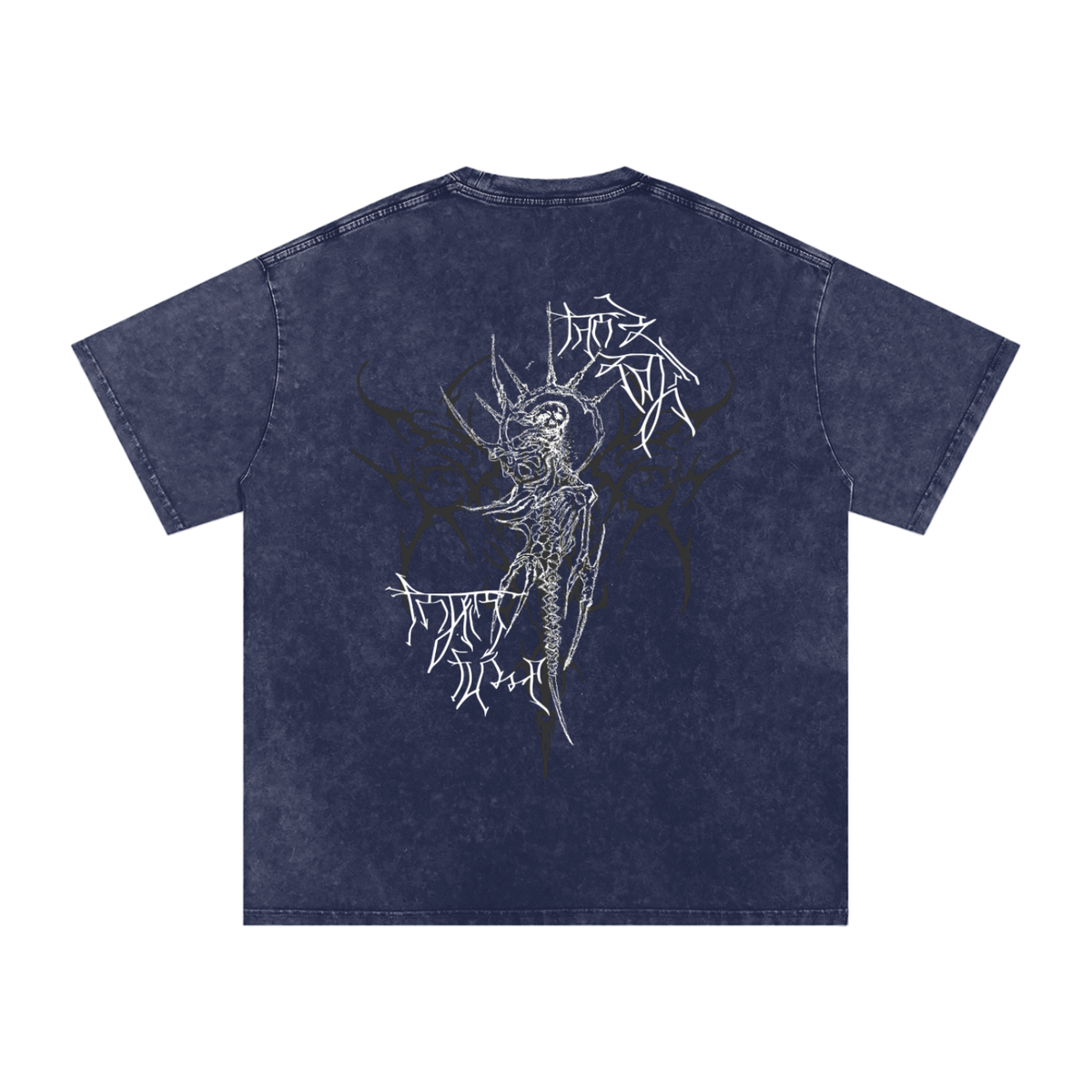 "Scars of Labour" Acid Wash Oversized Cotton T-Shirt