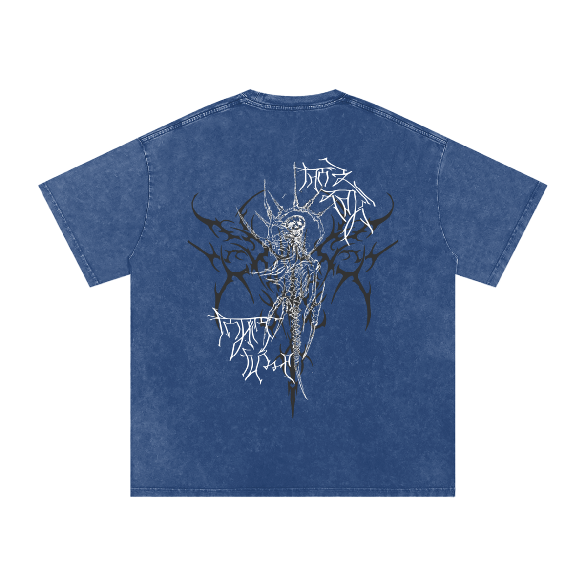 "Scars of Labour" Acid Wash Oversized Cotton T-Shirt