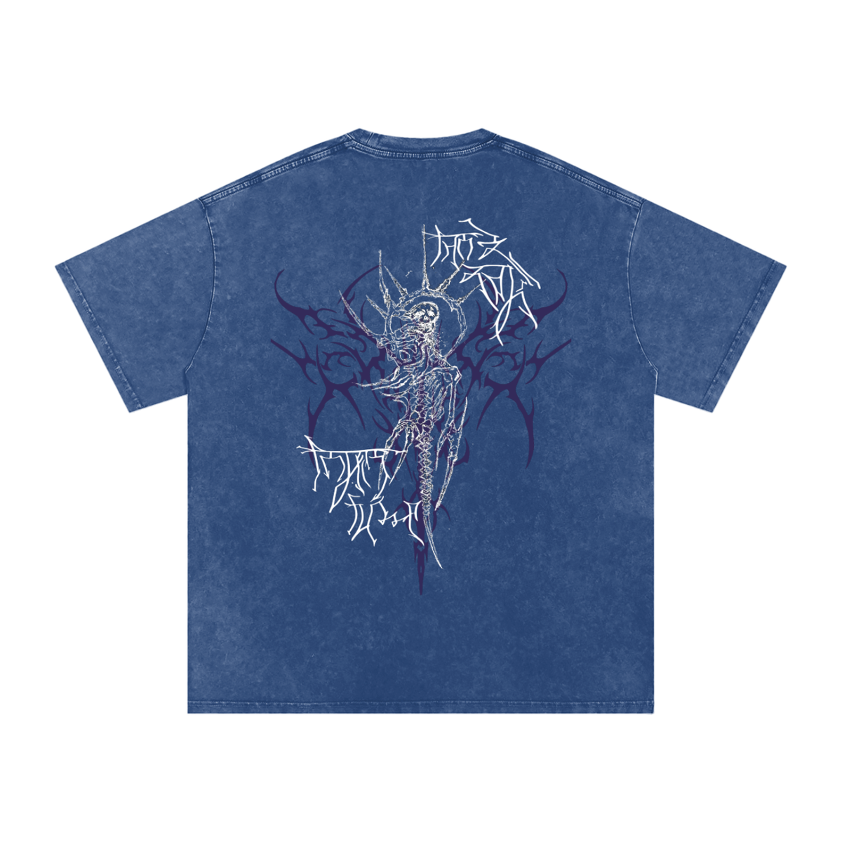 "Scars of Labour" Acid Wash Oversized Cotton T-Shirt