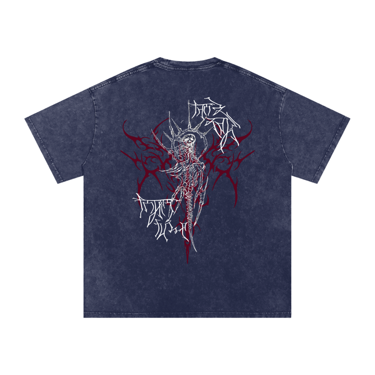 "Scars of Labour" Acid Wash Oversized Cotton T-Shirt