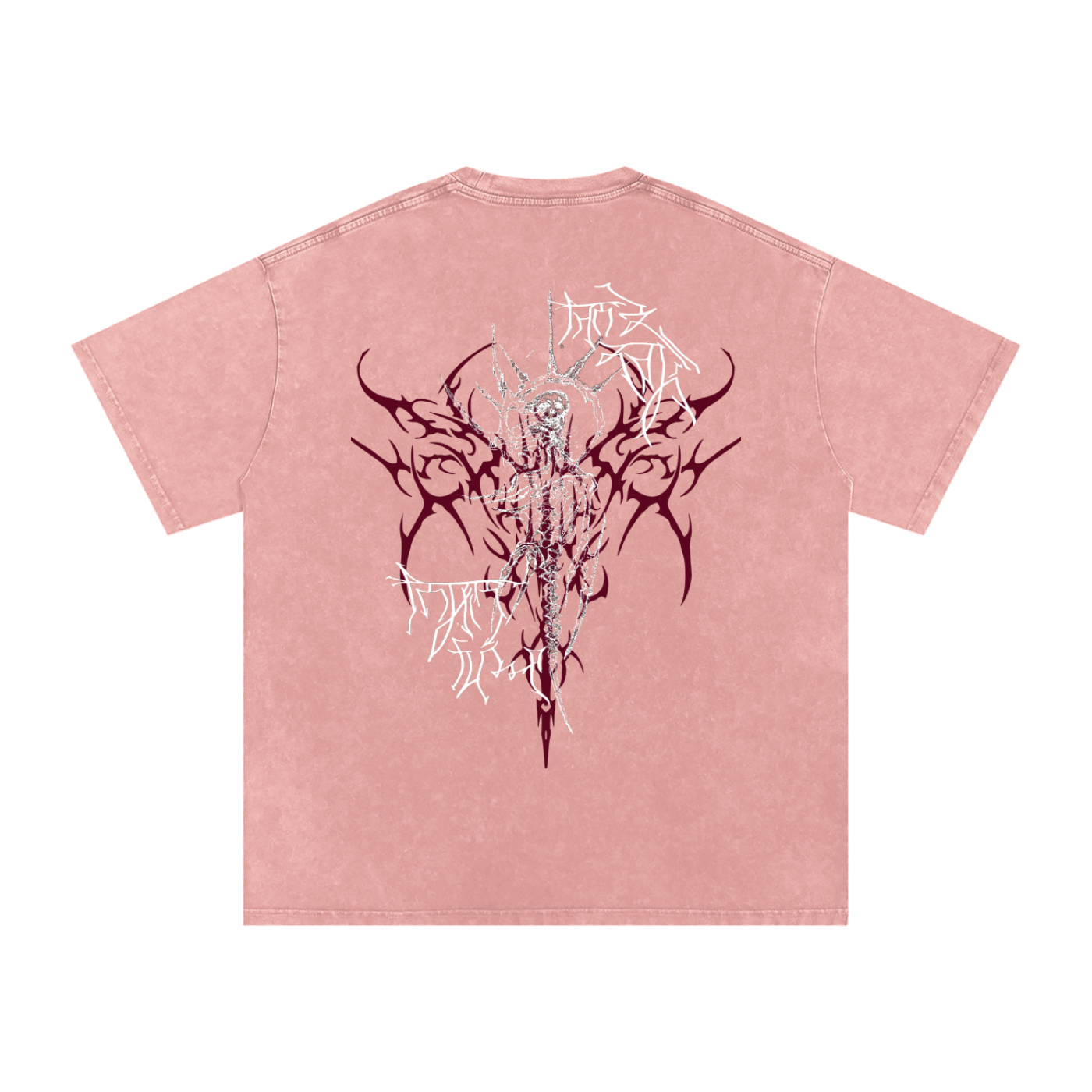 "Scars of Labour" Acid Wash Oversized Cotton T-Shirt