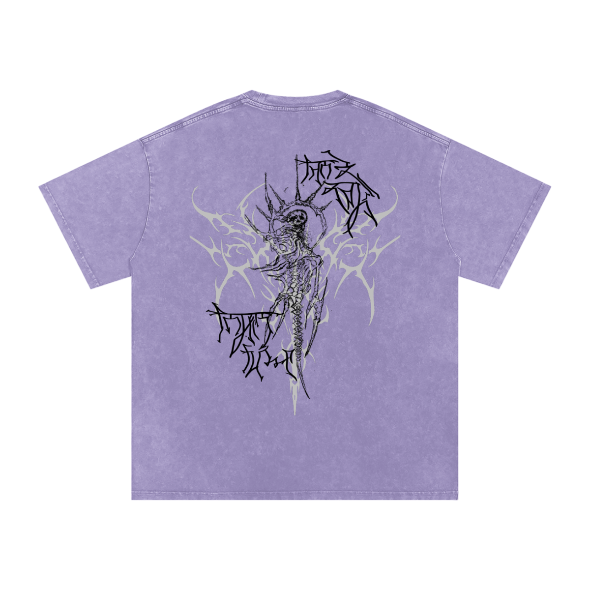 "Scars of Labour" Acid Wash Oversized Cotton T-Shirt