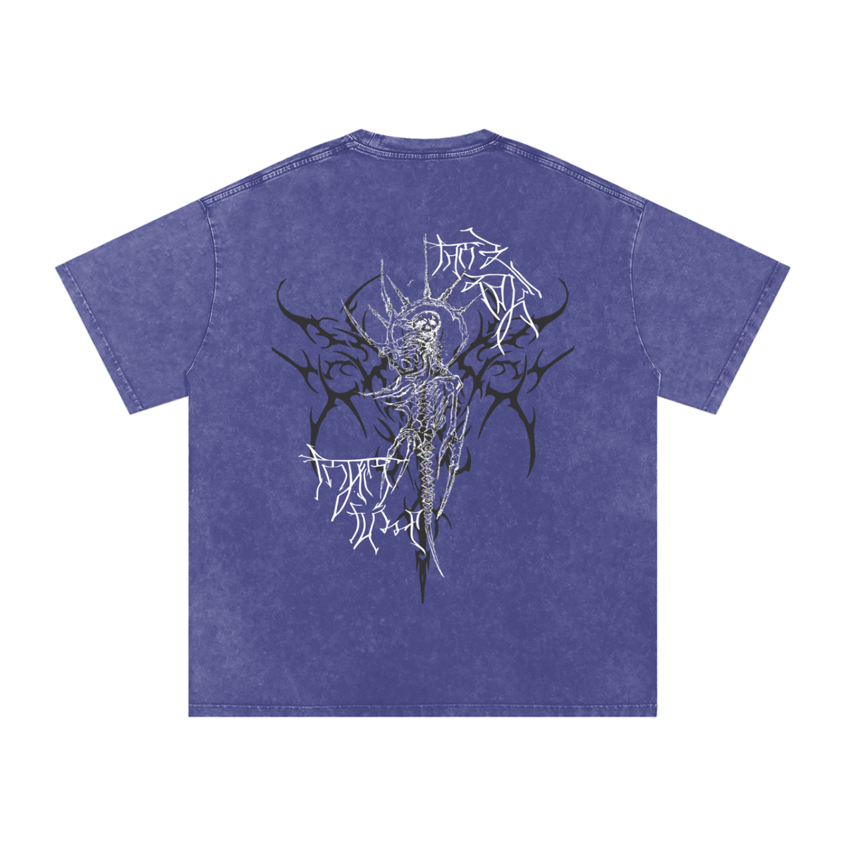 "Scars of Labour" Acid Wash Oversized Cotton T-Shirt