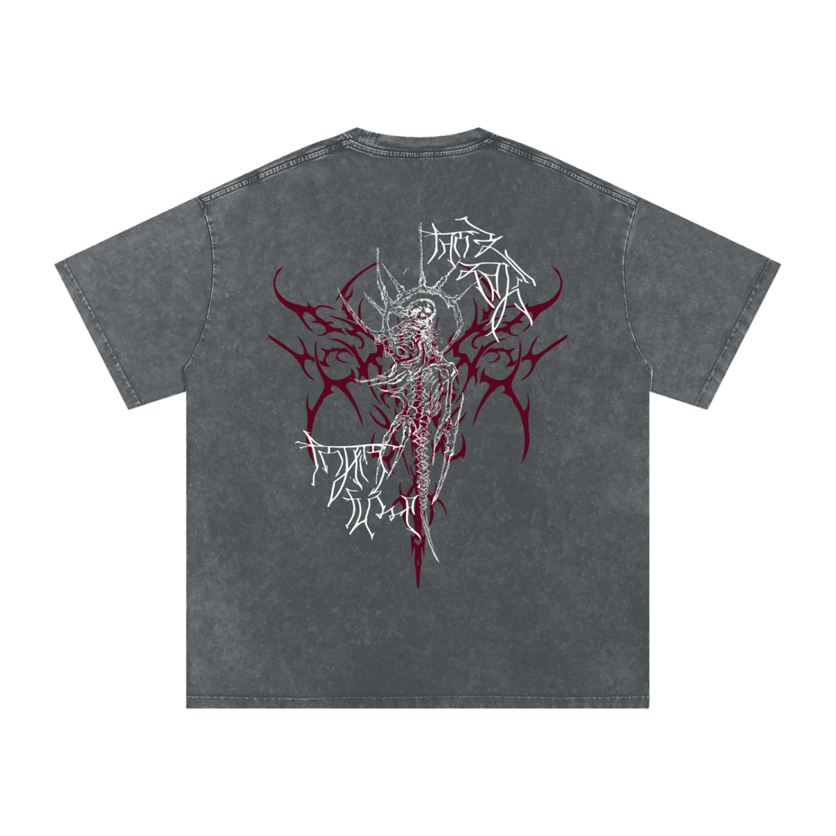 "Scars of Labour" Acid Wash Oversized Cotton T-Shirt