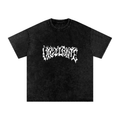 "Scars of Labour" Acid Wash Oversized Cotton T-Shirt